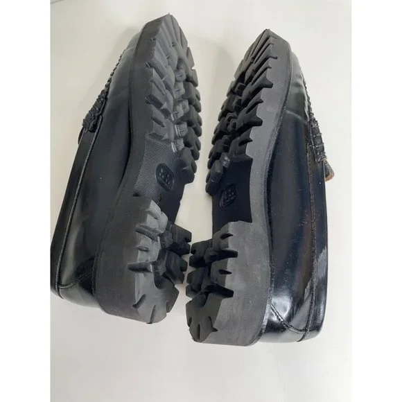 New Weejuns by G.H. Bass Whitney Super Lug Sole Penny Loafer Size 6 Black - Picture 6 of 8